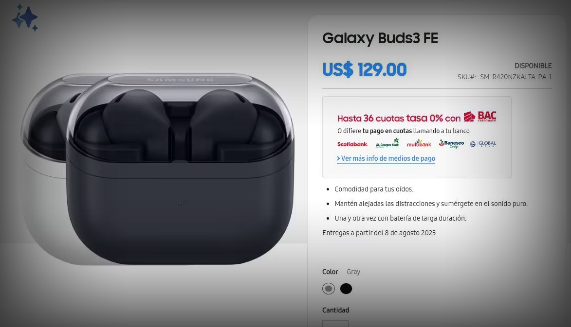 ‌三星Galaxy Buds3 FE耳机正式亮相：129美元起售，续航大幅提升