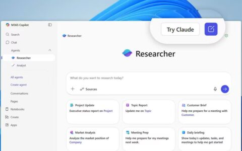‌微软365 Copilot引入Anthropic AI模型，用户可灵活切换Claude与OpenAI