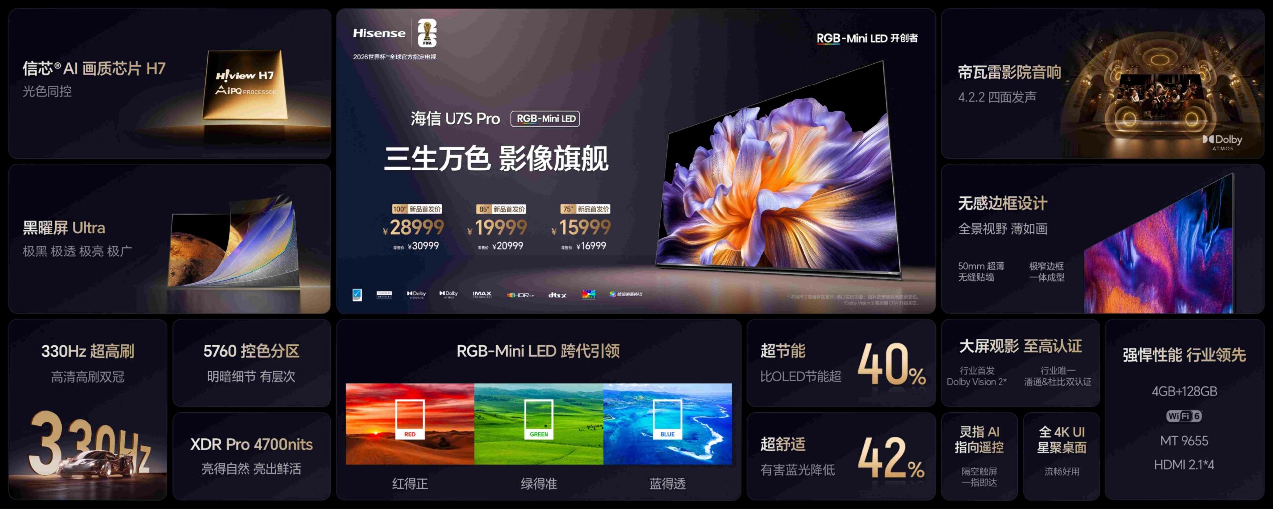海信RGB-Mini LED双旗舰电视发布，首发售价15999元起
