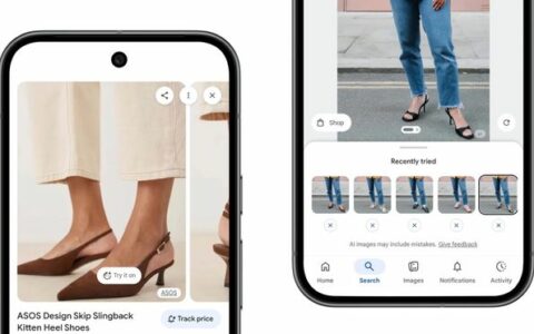 谷歌 AI 更新“Try On”功能  用户可在线试穿鞋