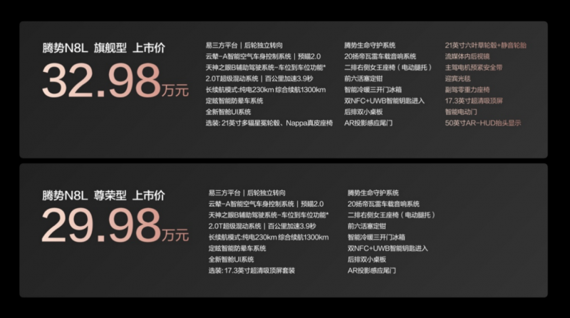 腾势N8L上市 大六座安全豪华SUV进入“智能与安全”的新纪元