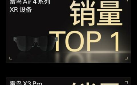 连续4年第一！雷鸟创新双11蝉联XR行业销量冠军