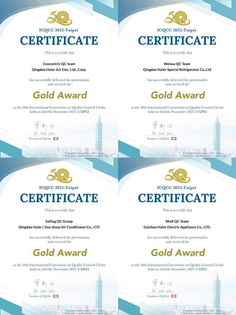 家电行业最多！海尔智家包揽ICQCC大赛4项金奖