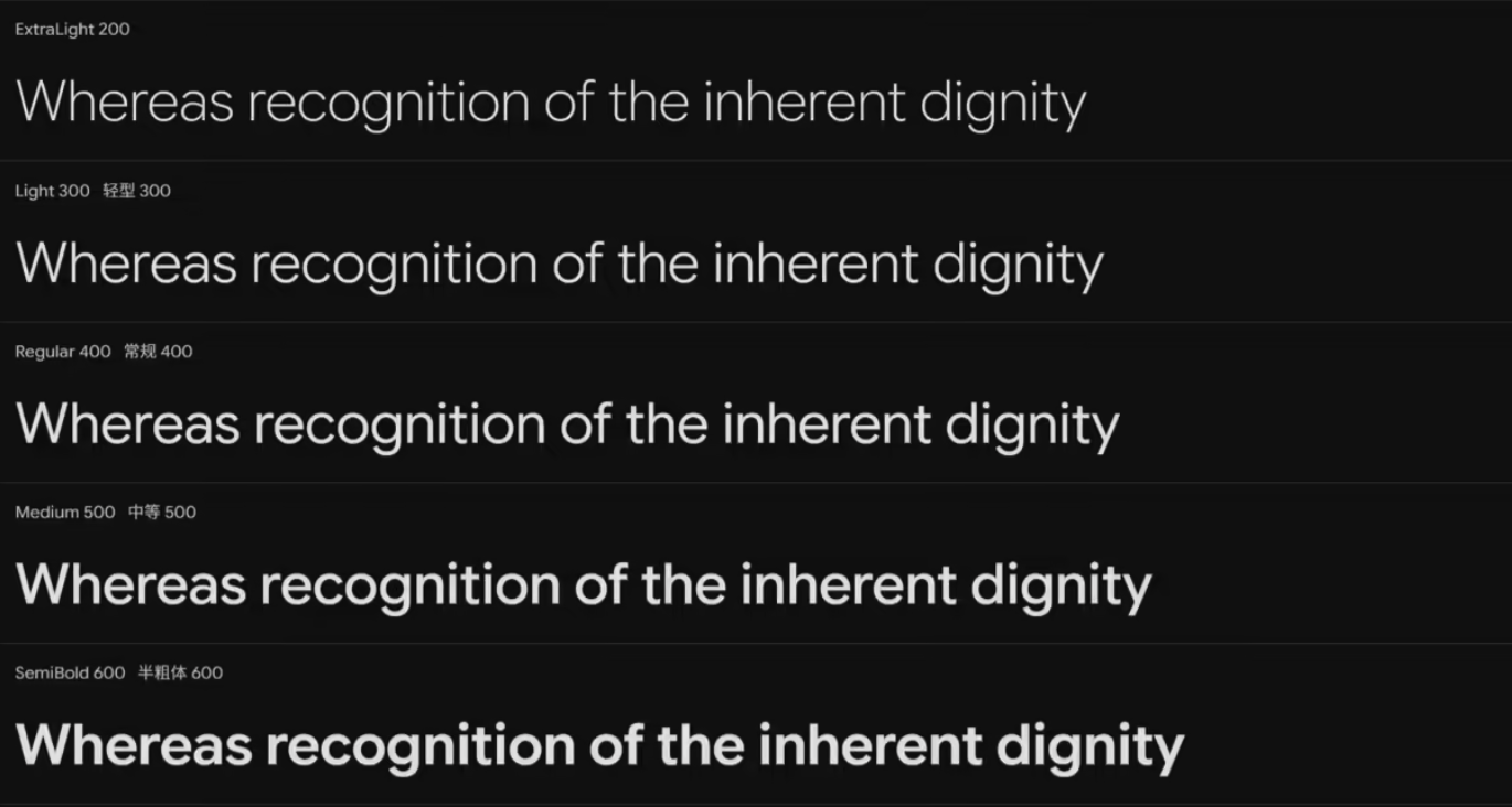 谷歌开源 Google Sans Flex 字体，可用于商业用途