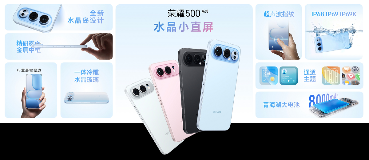 荣耀500系列正式发布  影像性能续航全面跃升
