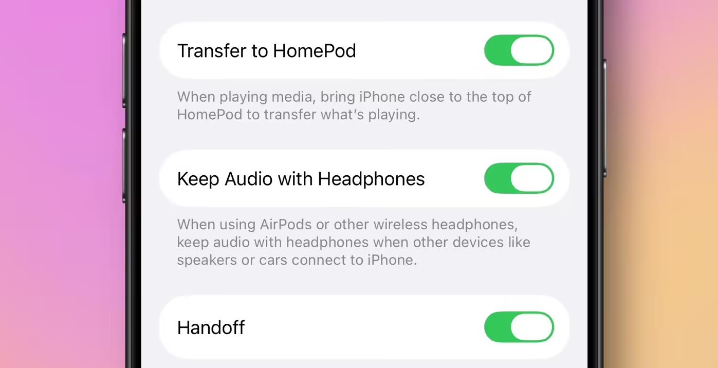 ‌苹果iOS 26新功能：用户可阻止AirPods音频被其他蓝牙设备自动切换