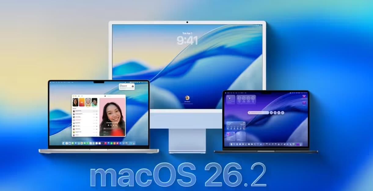 苹果发布macOS 26.2 Tahoe更新：新增雷雳5集群与屏幕补光灯功能