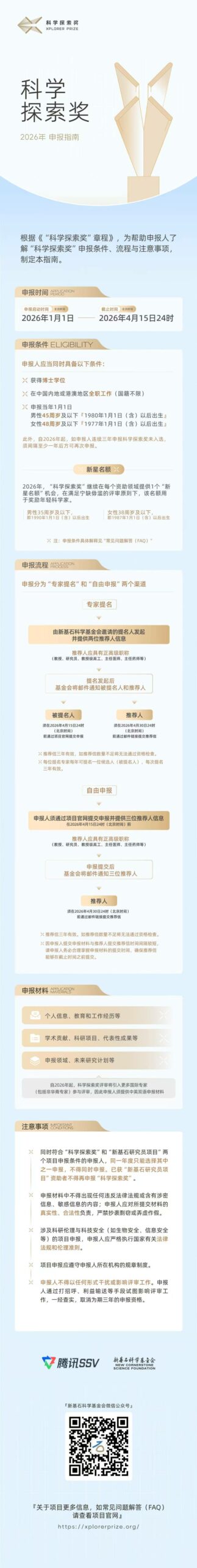 延续”新星机制”,支持青年人才——2026年“科学探索奖”启动申报