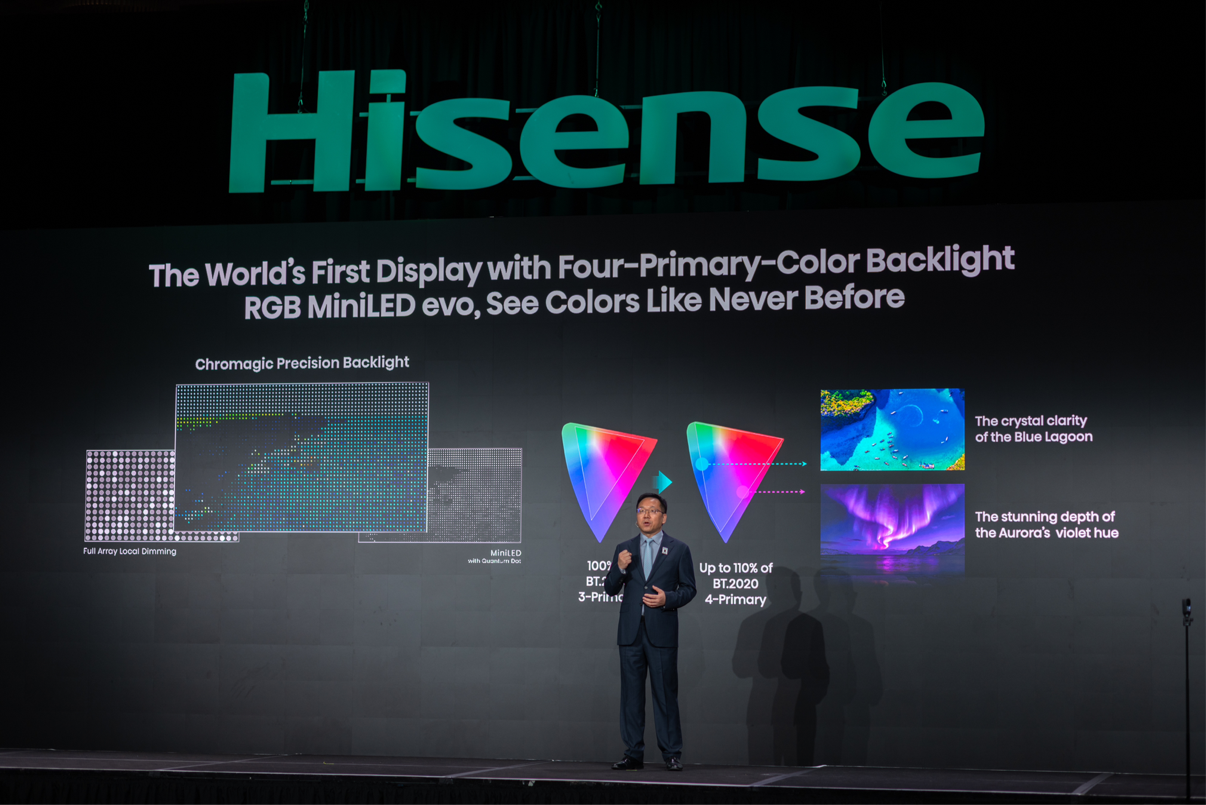 【CES 2026】海信发布全新一代RGB-Mini LED,全球首创玲珑4芯真彩背光