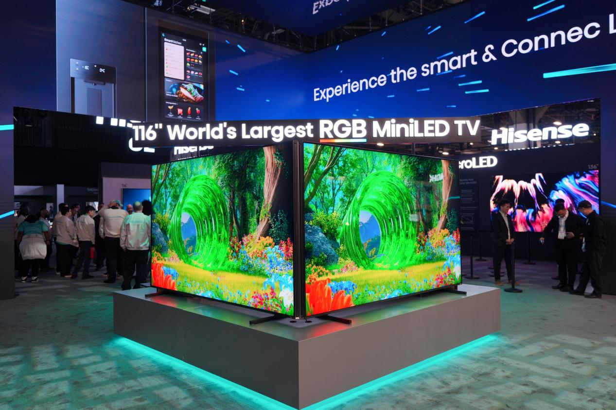 首秀即焦点!海信全新一代RGB-Mini LED电视116UX引爆CES 2026