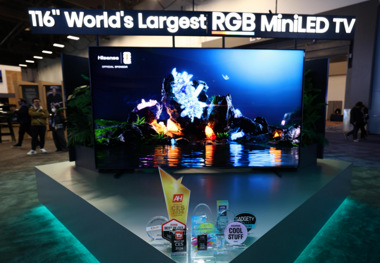 CES2026大赢家!全新一代海信RGB-Mini LED电视UX狂揽17项国际大奖