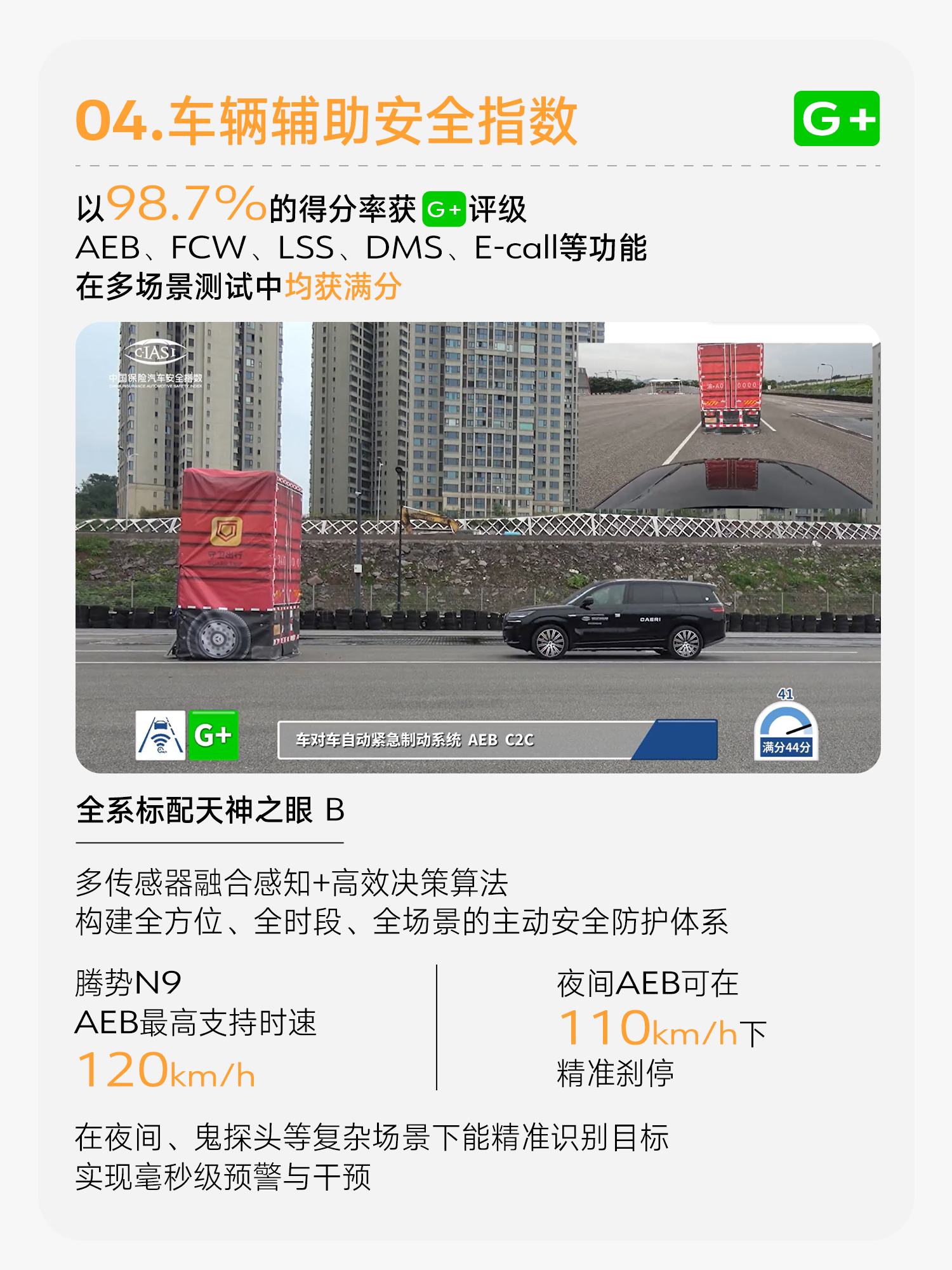中保研首个4项G+评分诞生,腾势N9用安全守护出行