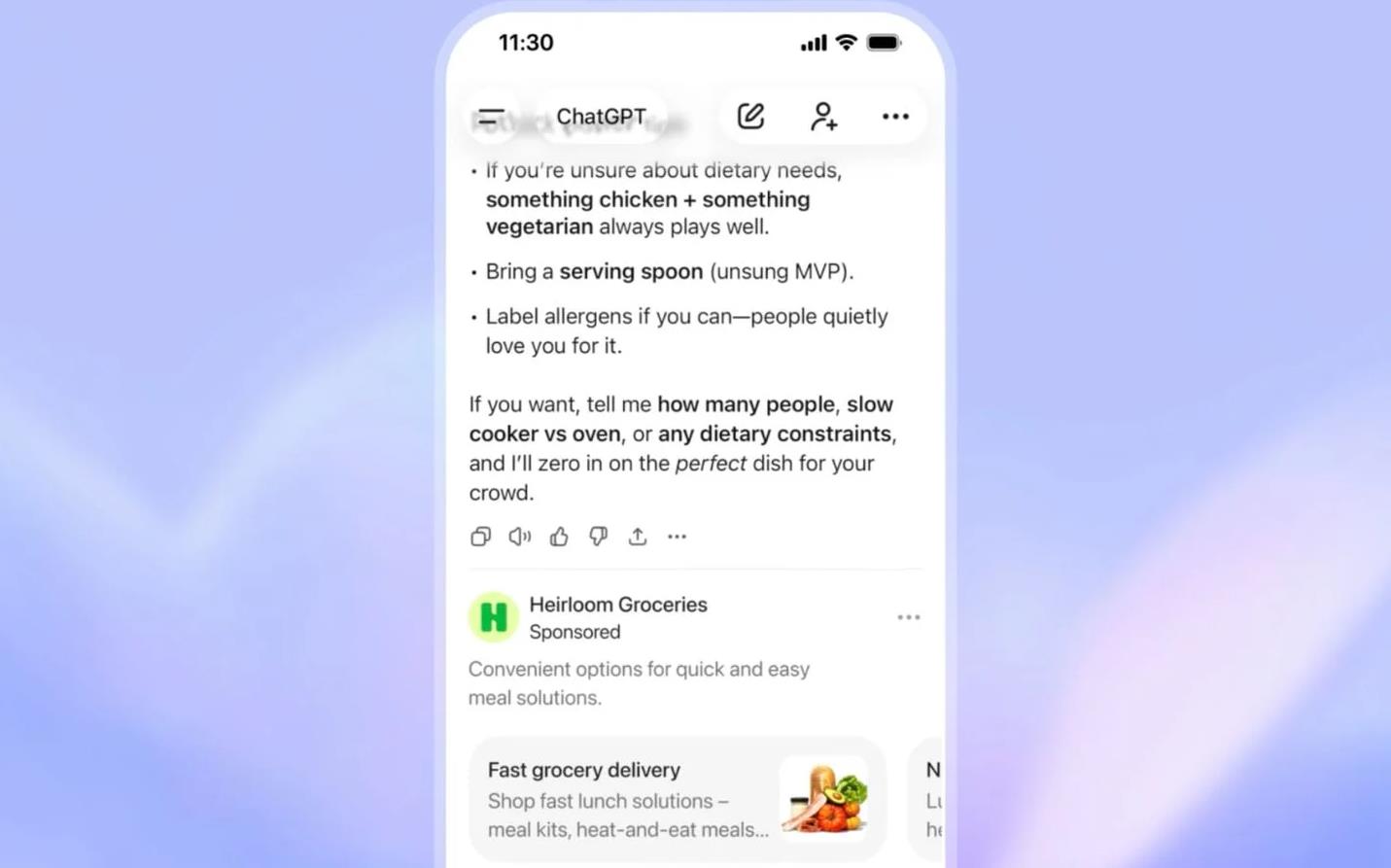 OpenAI在美测试广告功能,免费及低价用户将看到广告