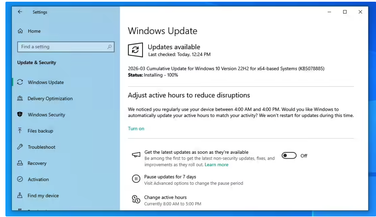 微软推送 Win10 三月安全更新:修复卡死、更新证书、提升部分显卡稳定性等