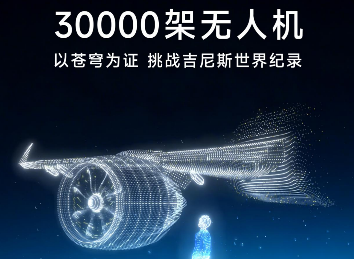 追觅泽斐智能集结30000架无人机 将挑战吉尼斯世界纪录
