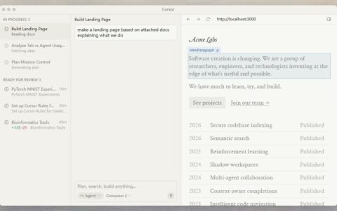 Cursor 推出3.0版本，软件开发迈入“智能体自主工作”时代