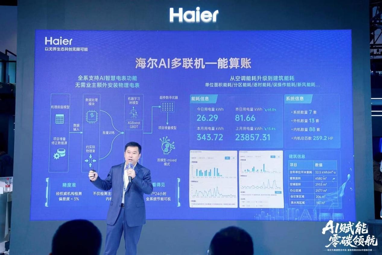 不止会算账,更会思考、懂省电!海尔Hybrid混动多联机制冷展首发亮相