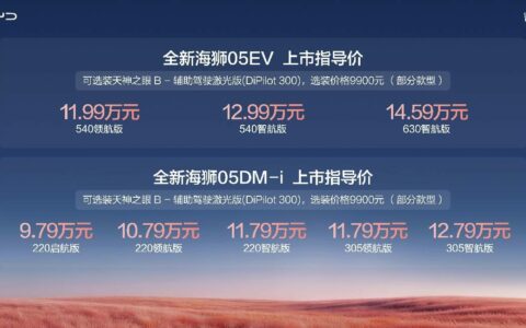 比亚迪全新海狮05正式上市 售价9.79万元-14.59万元，重塑A级SUV价值新标杆