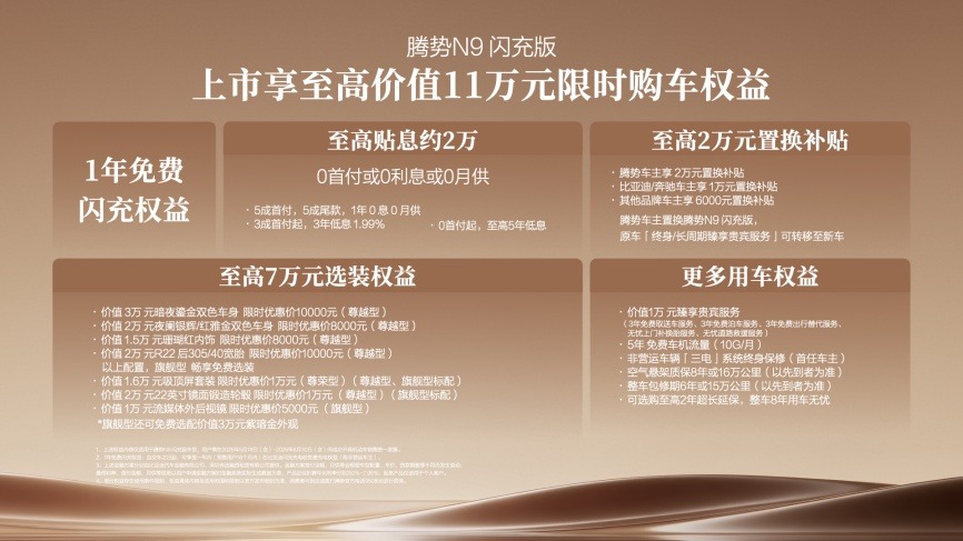 阅尽山海,我自从容!腾势N9闪充版上市,40.98万元起