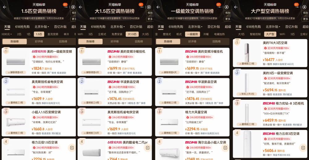 美的空调“全维霸榜”，618空调选购逻辑变了