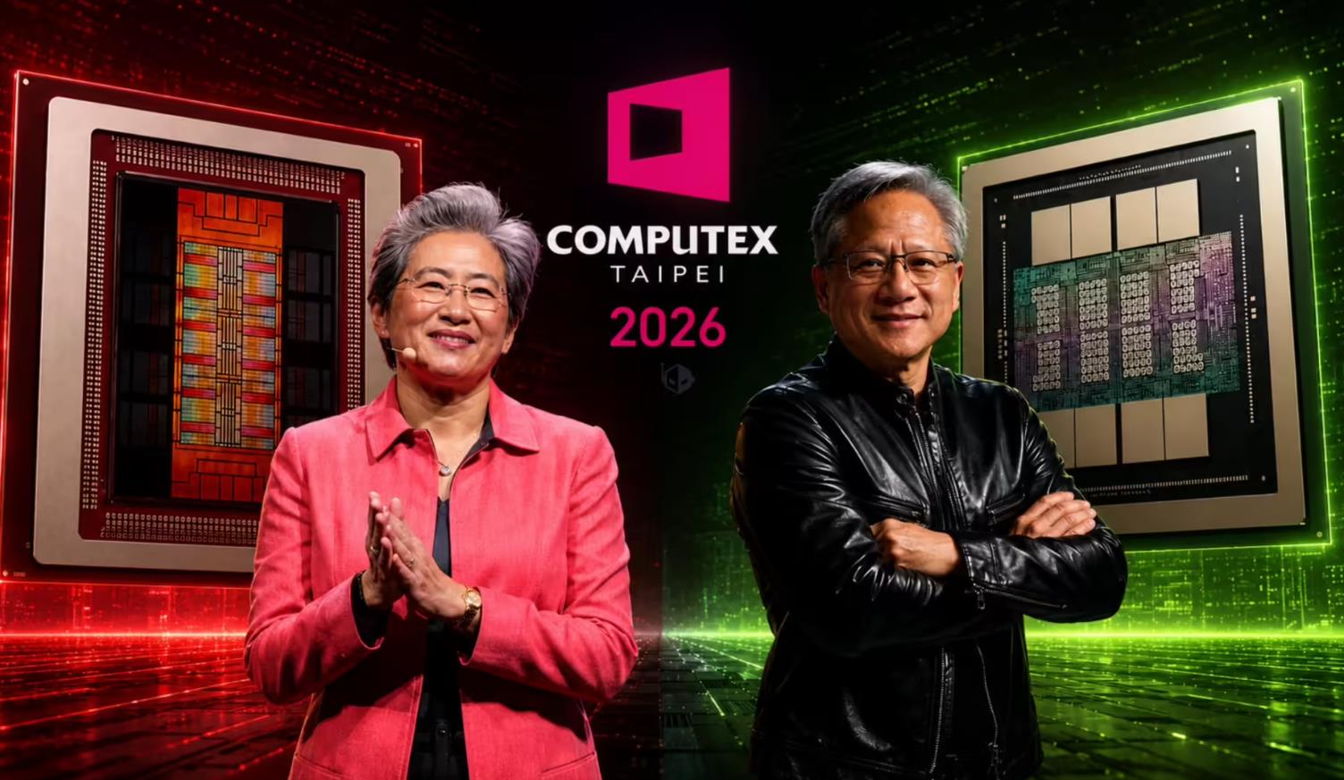 黄仁勋苏姿丰抵台备战2026台北电脑展