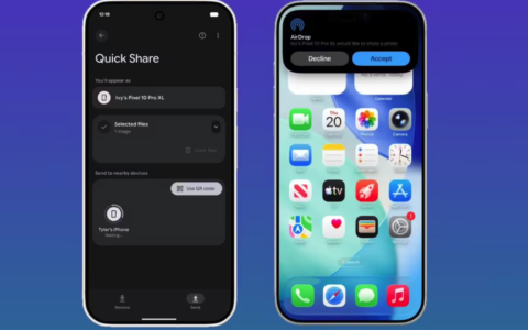 谷歌扩大 Quick Share 与 AirDrop 互传适配范围，覆盖更多安卓机型