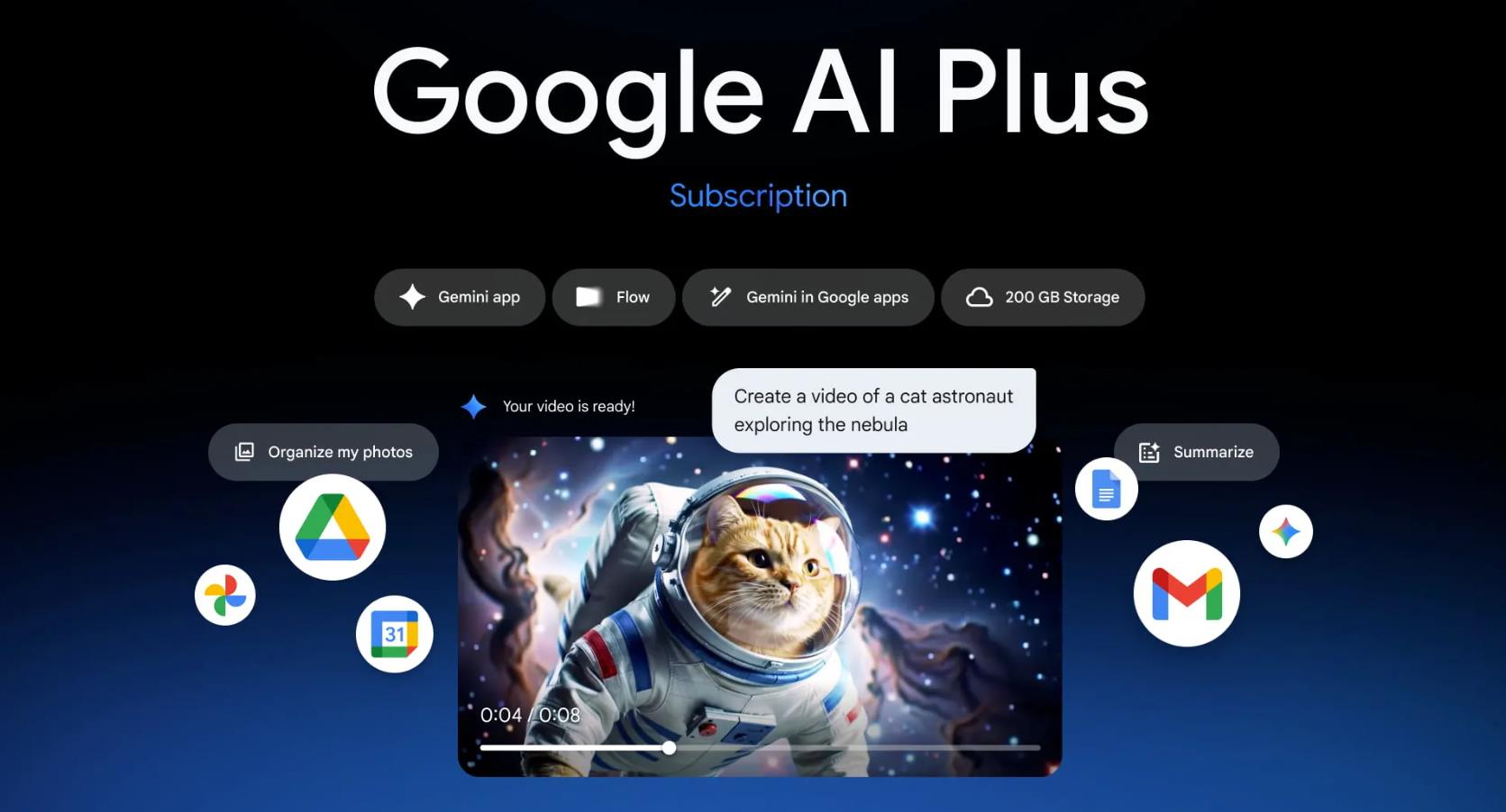 谷歌AI Plus订阅大幅降价：月费降至4.99美元，云存储翻倍至400GB