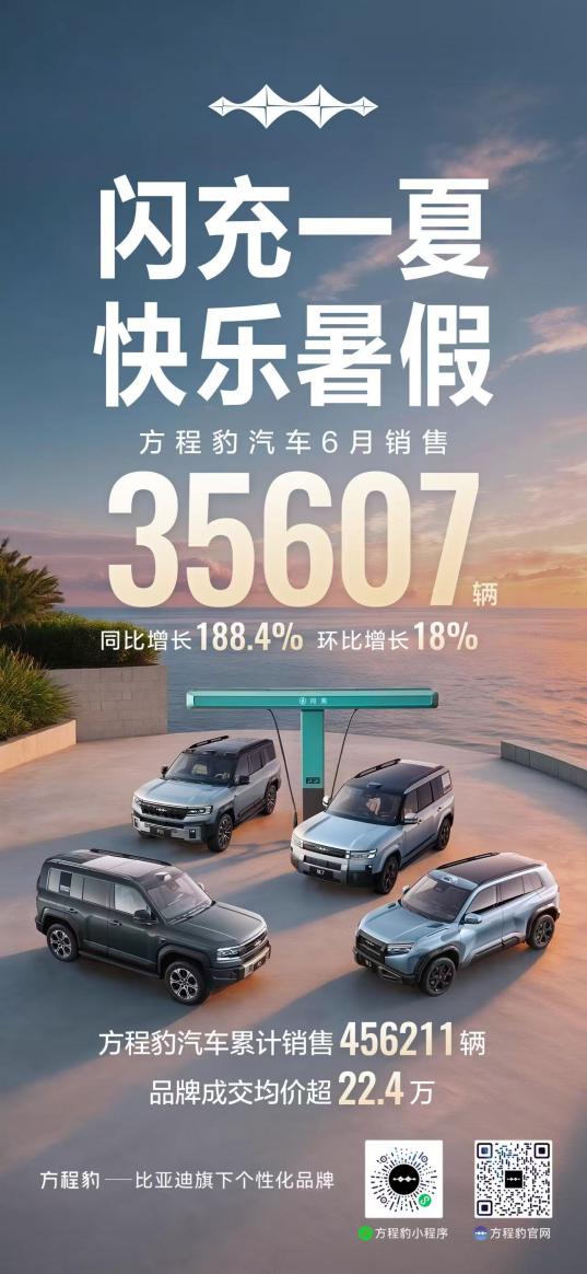 比亚迪6月销量超40万,年内销量记录再度刷新