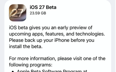 苹果发布 iOS 27 等首个公测版，同步推送 macOS 27 Beta 3 修订版