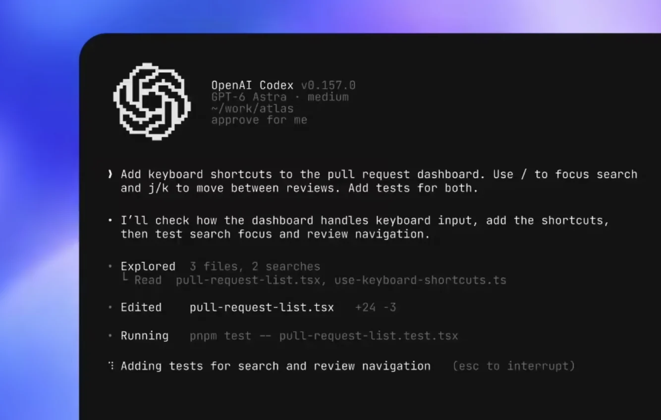 OpenAI Codex CLI 升级支持语音对话,更新终端界面