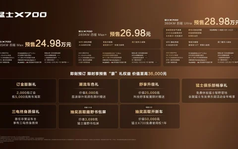 “六看七个满分”丈量真方盒子，猛士X700正式开启预售，预售价24.98万元起