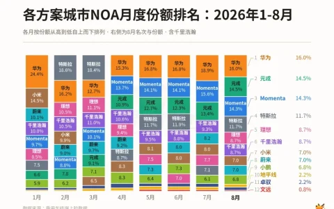 城市NOA市场上演“三国杀”：元戎反超Momenta，追到华为身后