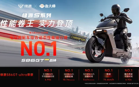 销量、性能双冠加冕｜绿源S86 GT-Ultra登顶鲁大师综合动态性能排行榜