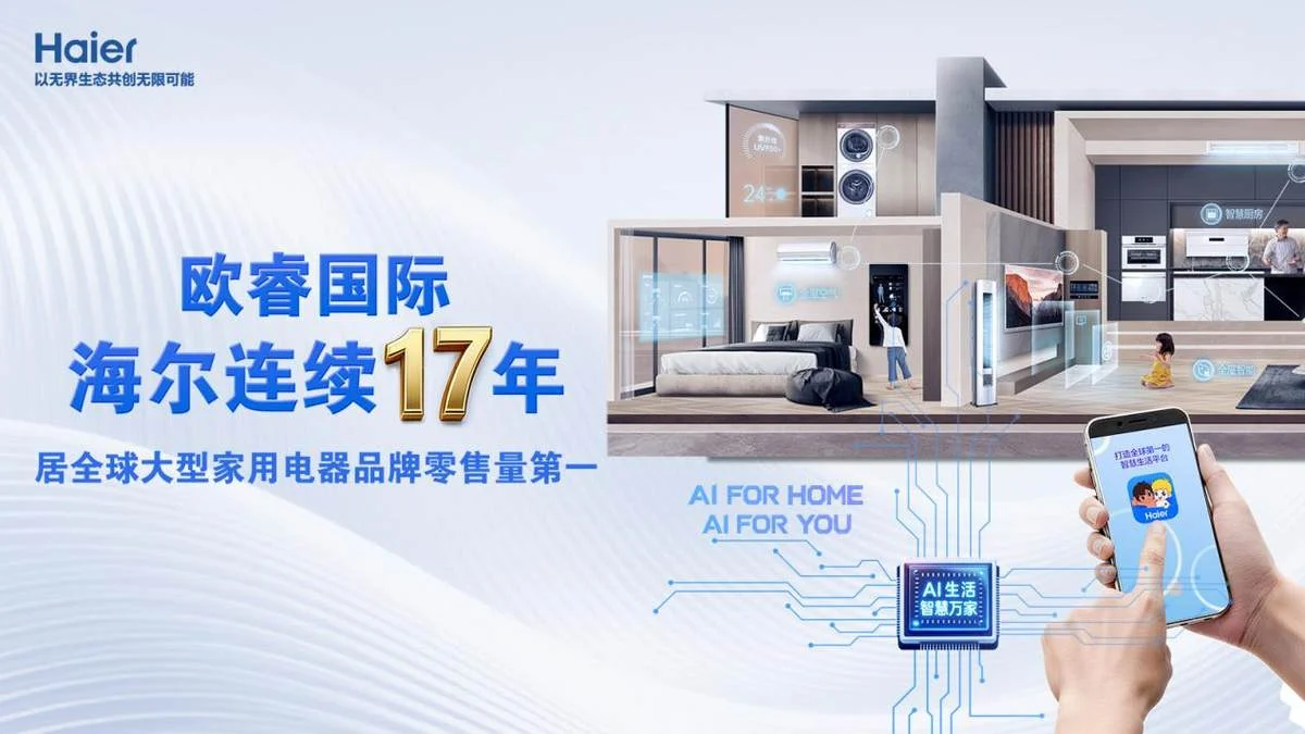 孙颖莎挥拍,海尔出牌:海尔AI生活打进年轻主场