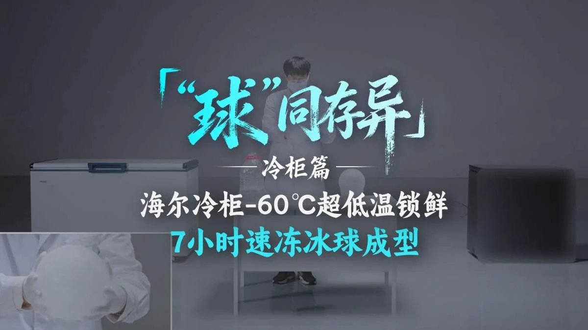 “球”同存异:同一颗冰球,海尔冷柜冻结快